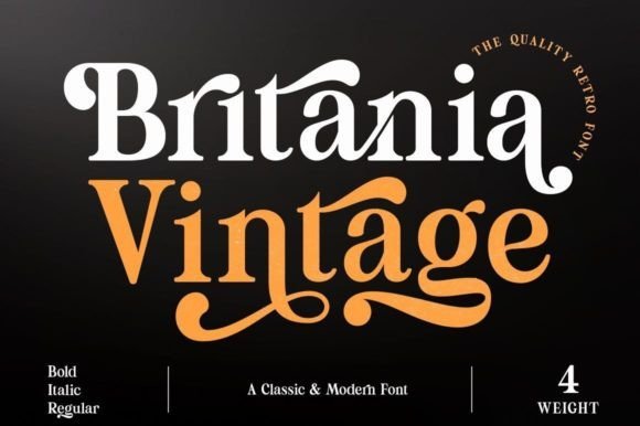 Britania Vintage Font - Featured Image