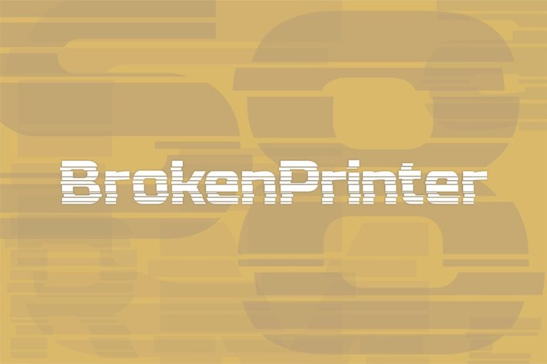 BrokenPrinter Font - Featured Image