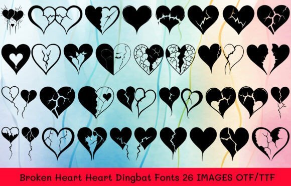 Broken Heart Heart Font - Featured Image