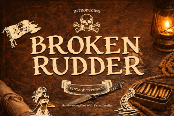 Broken Rudder Font - Featured Image