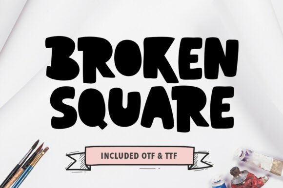 Broken Square Font - Featured Image