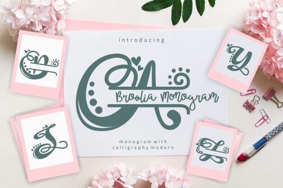 Broolia Monogram Font - Featured Image