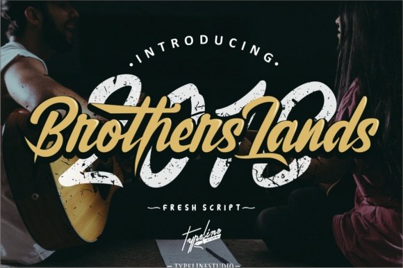 Brother Lands Font - Featured Image