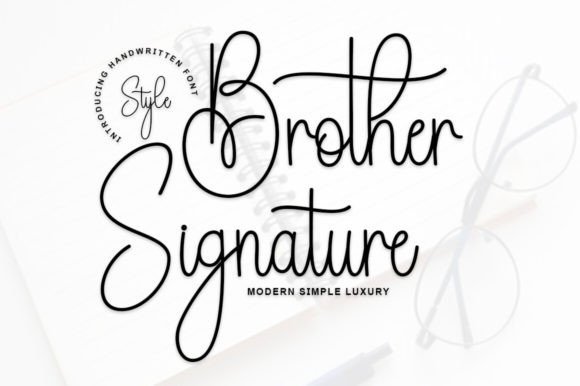 Brother Signature Font - Featured Image