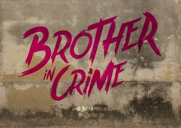 Brother in Crime Font - Featured Image