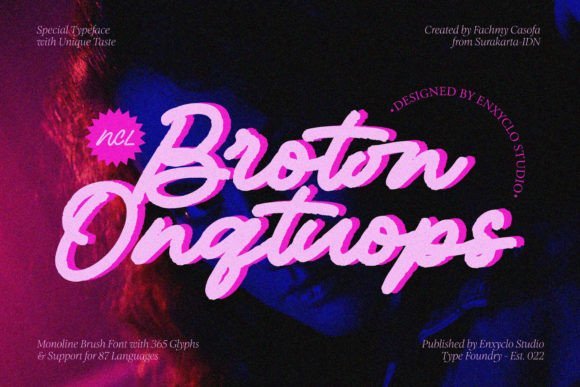 Broton Onqtuops Font - Featured Image
