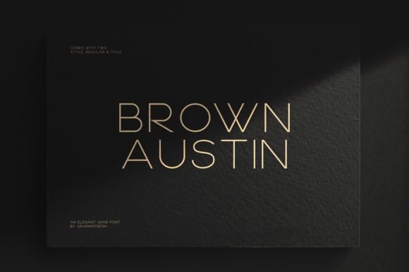 Brown Austin Font - Featured Image
