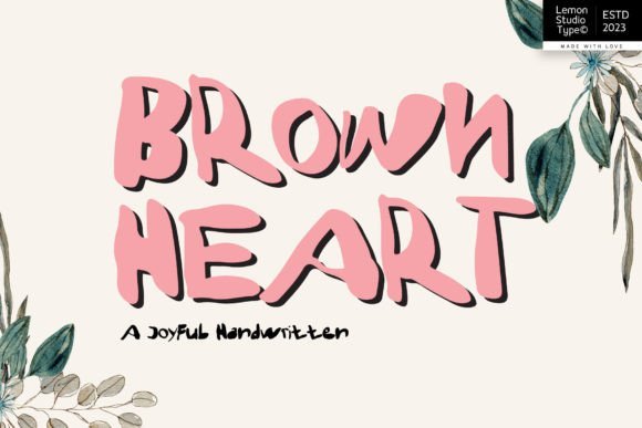 Brown Heart Font - Featured Image
