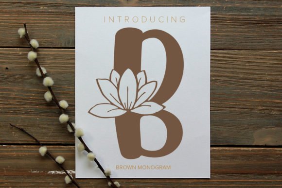 Brown Monogram Font - Featured Image