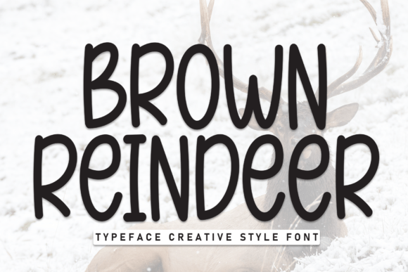 Brown Reindeer Font - Featured Image