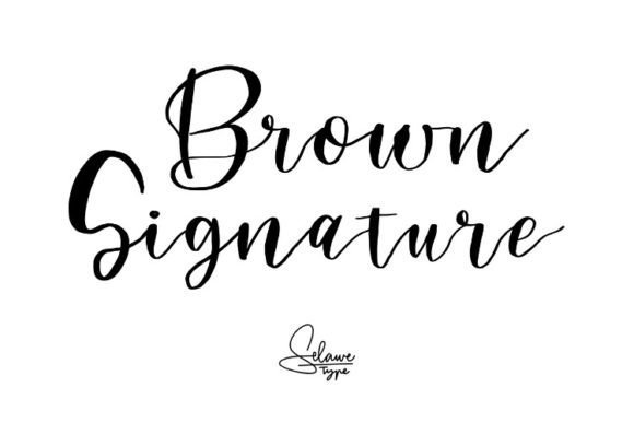 Brown Signature Font - Featured Image
