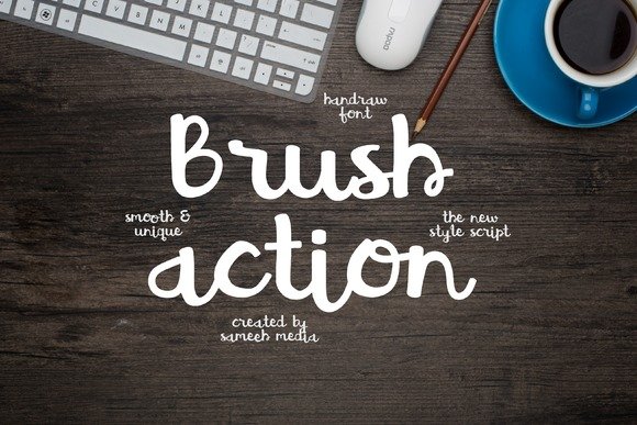 Brush Action Font - Featured Image