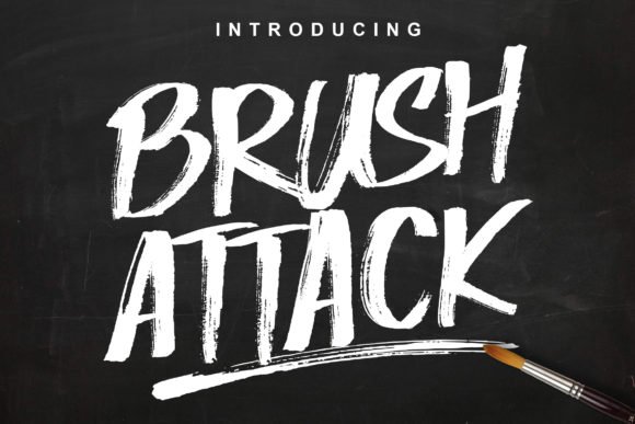 Brush Attack Font - Featured Image
