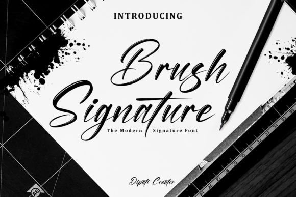 Brush Signature Font - Featured Image