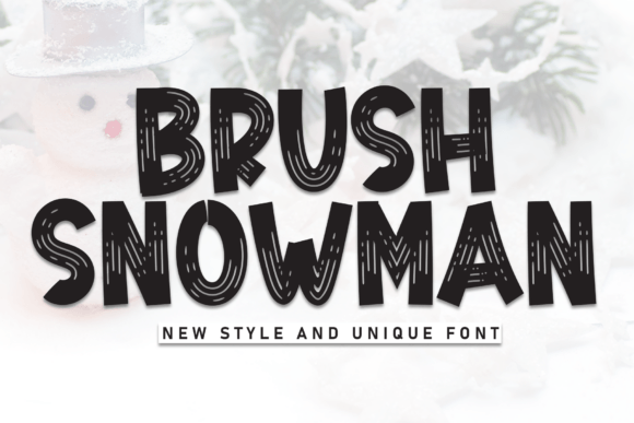 Brush Snowman Font - Featured Image