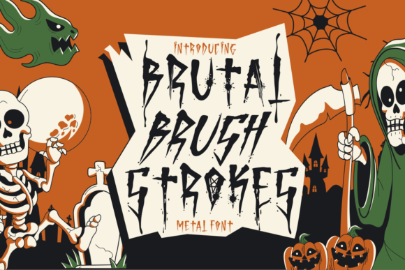 Brutal Brushstrokes Font - Featured Image