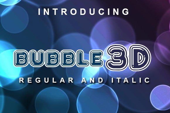 Bubble 3D Font - Featured Image