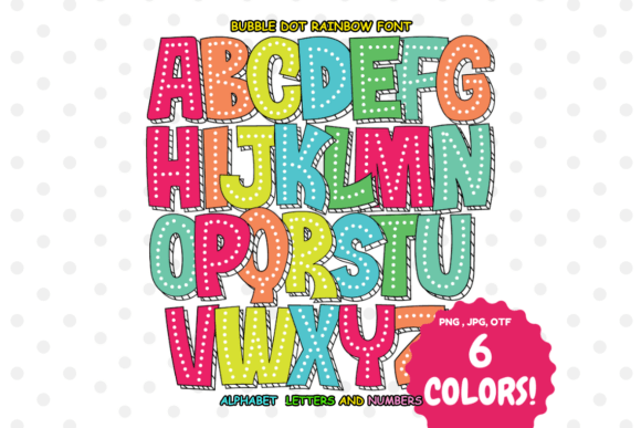 Bubble Dot Rainbow Font - Featured Image