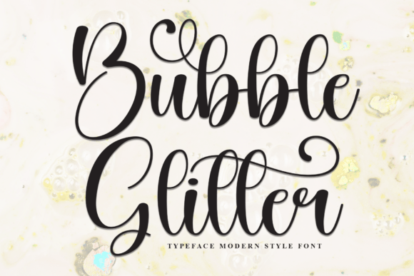 Bubble Glitter Font - Featured Image