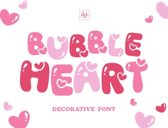 Bubble Heart Font - Featured Image