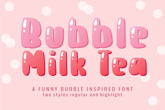 Bubble Milk Tea Font - Featured Image