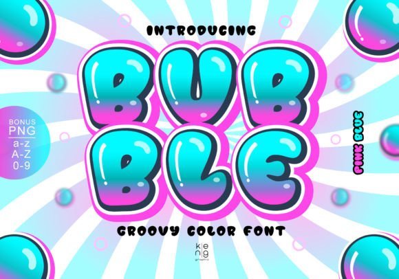 Bubble Pink Blue Font - Featured Image