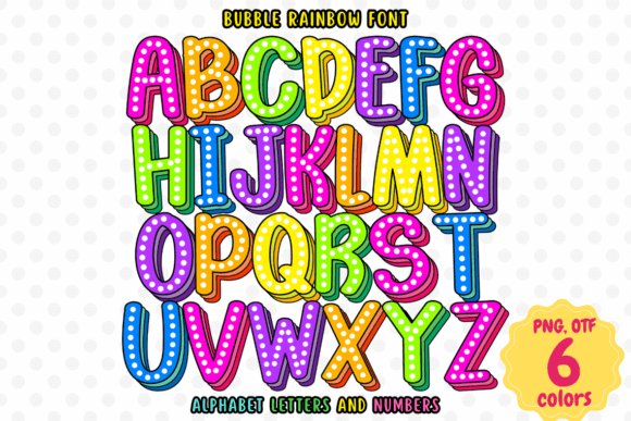 Bubble Rainbow Font - Featured Image