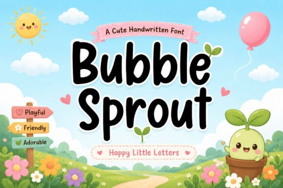 Bubble Sprout Font - Featured Image