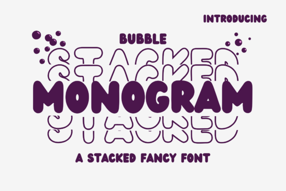 Bubble Stacked Monogram Font - Featured Image