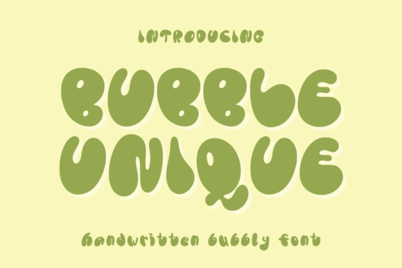 Bubble Unique Font - Featured Image