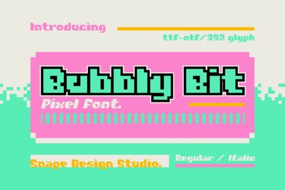 Bubbly Bit Font - Featured Image
