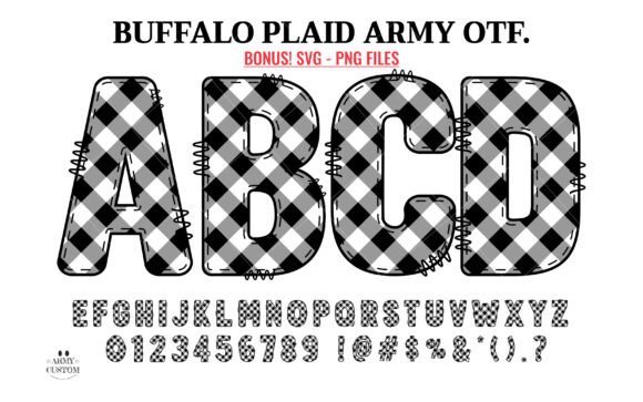 Buffalo Plaid Army Font - Featured Image