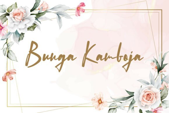 Bunga Kamboja Font - Featured Image