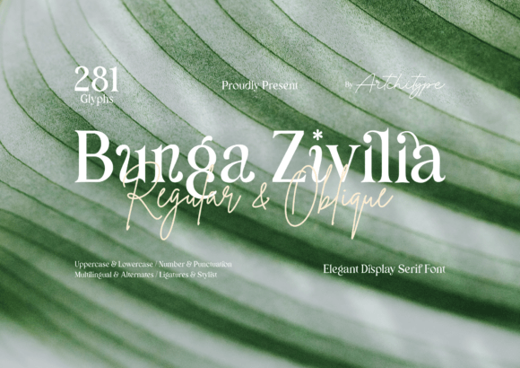 Bunga Zivilia Font - Featured Image