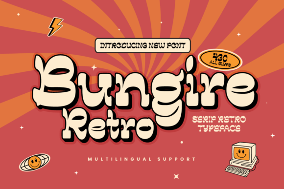 Bungire Retro Font - Featured Image