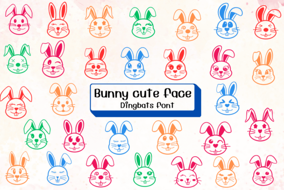 Bunny Cute Face Font - Featured Image