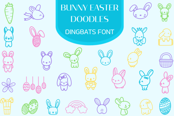 Bunny Easter Doodles Font - Featured Image