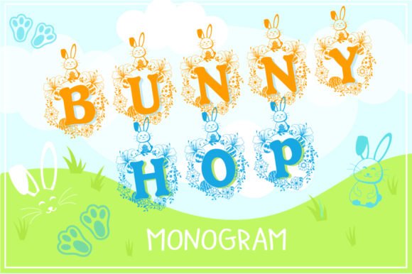 Bunny Hop Monogram Font - Featured Image