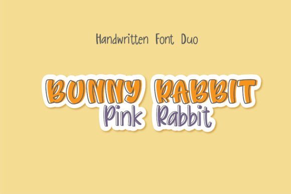 Bunny Rabbit Pink Rabbit Font - Featured Image