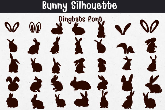 Bunny Silhouette Font - Featured Image