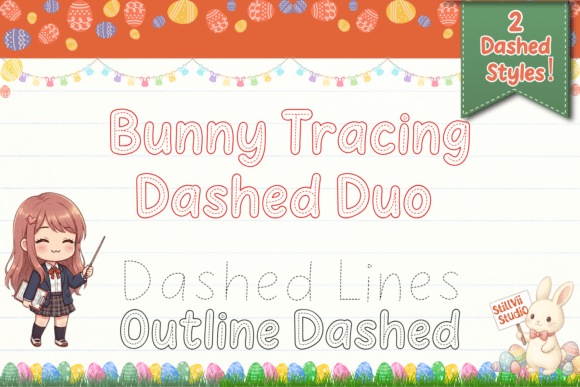 Bunny Tracing Dashed Duo Font - Featured Image