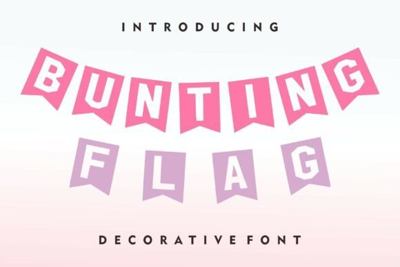 Bunting Flag Font - Featured Image