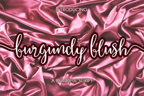 Burgundy Blush Script Font - Featured Image