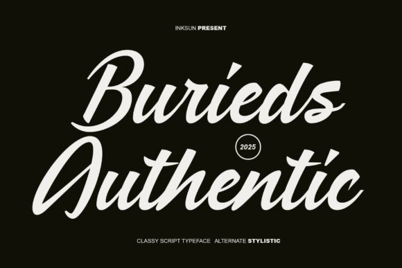 Burieds Authentic Font - Featured Image