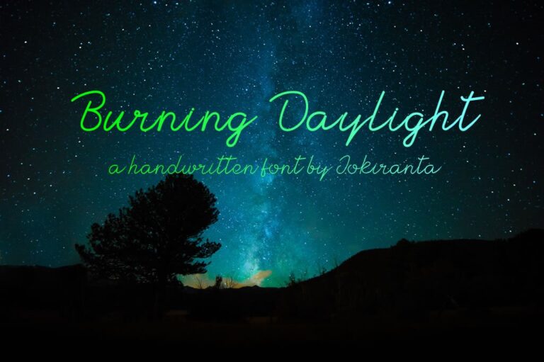 Burning Daylight Font - Featured Image