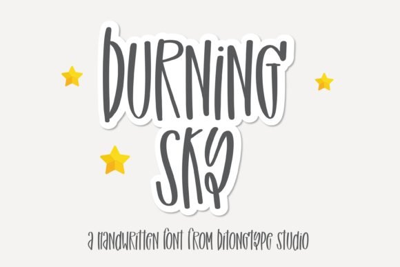 Burning Sky Font - Featured Image