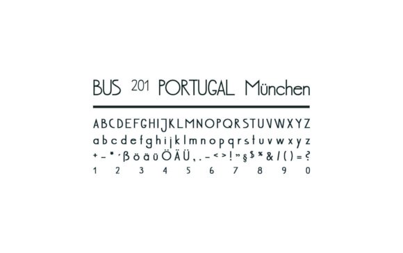 Bus 201 Portugal München Font - Featured Image