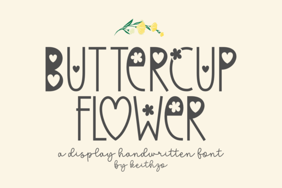 Buttercup Flower Font - Featured Image