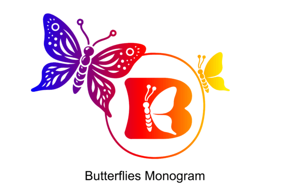 Butterflies Monogram Font - Featured Image
