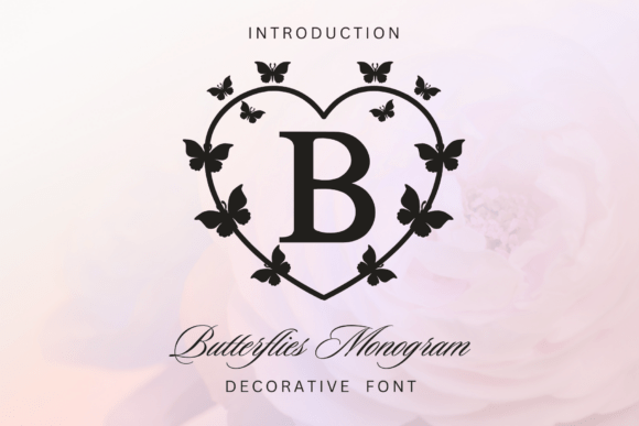 Butterflies Monogram Font - Featured Image